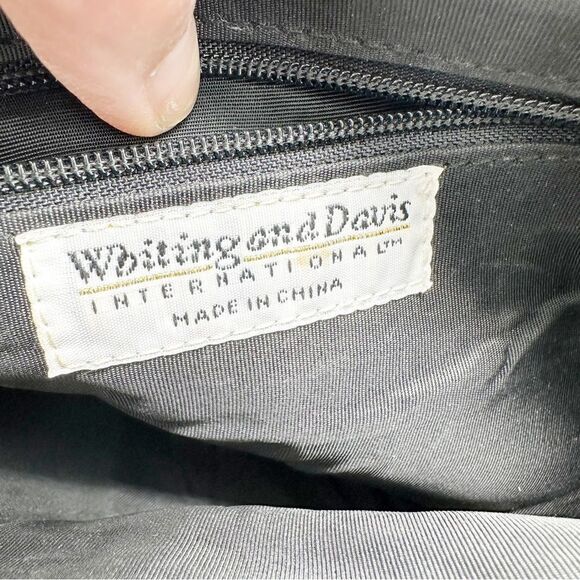 Vintage Vibe Whiting & Davis metal mesh handbag black shoulder or clutch - Picture 10 of 13